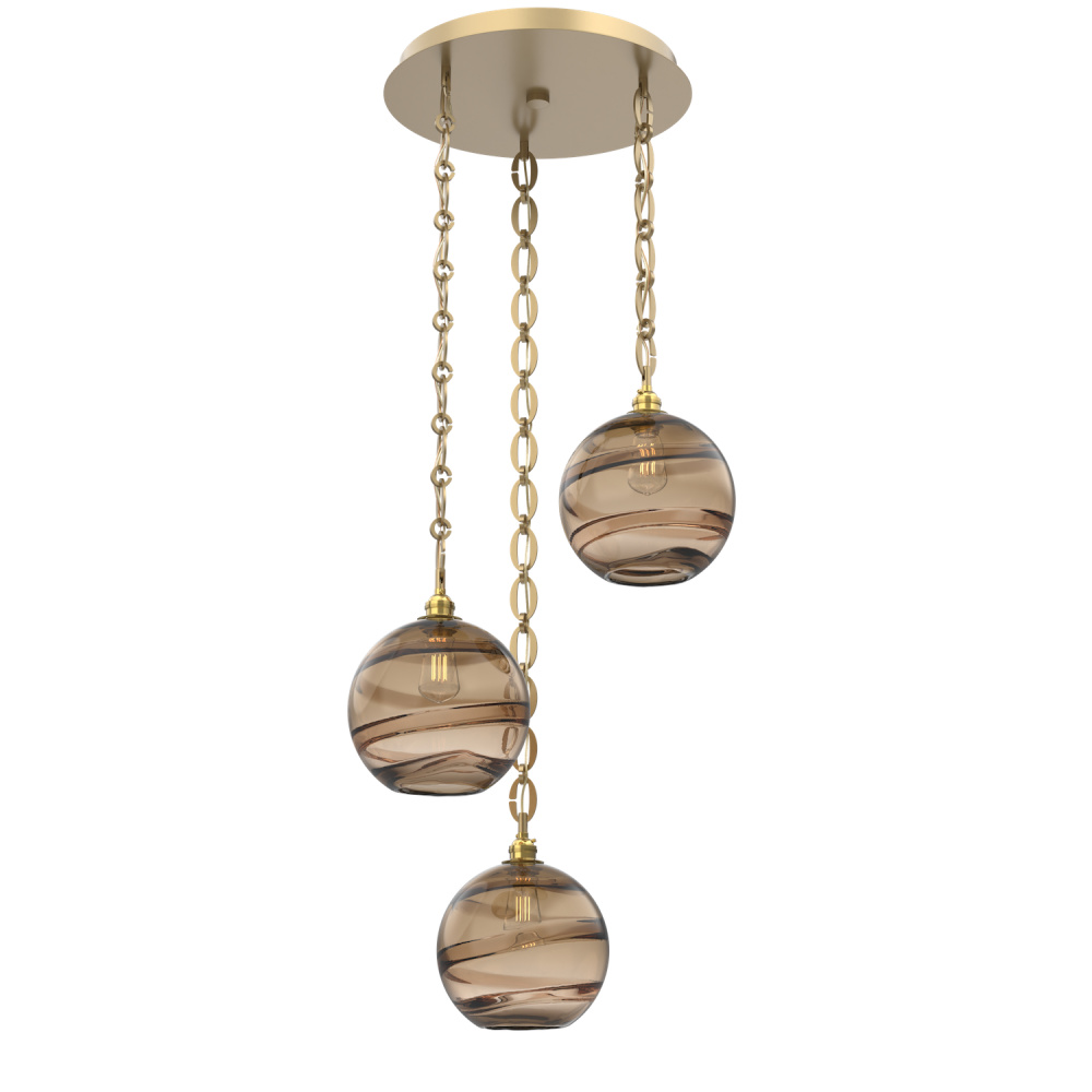 Terra Round 3pc Multi-Pendant Chain