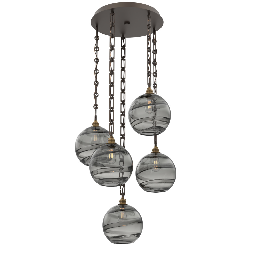 Terra Round 5pc Multi-Pendant with Chain