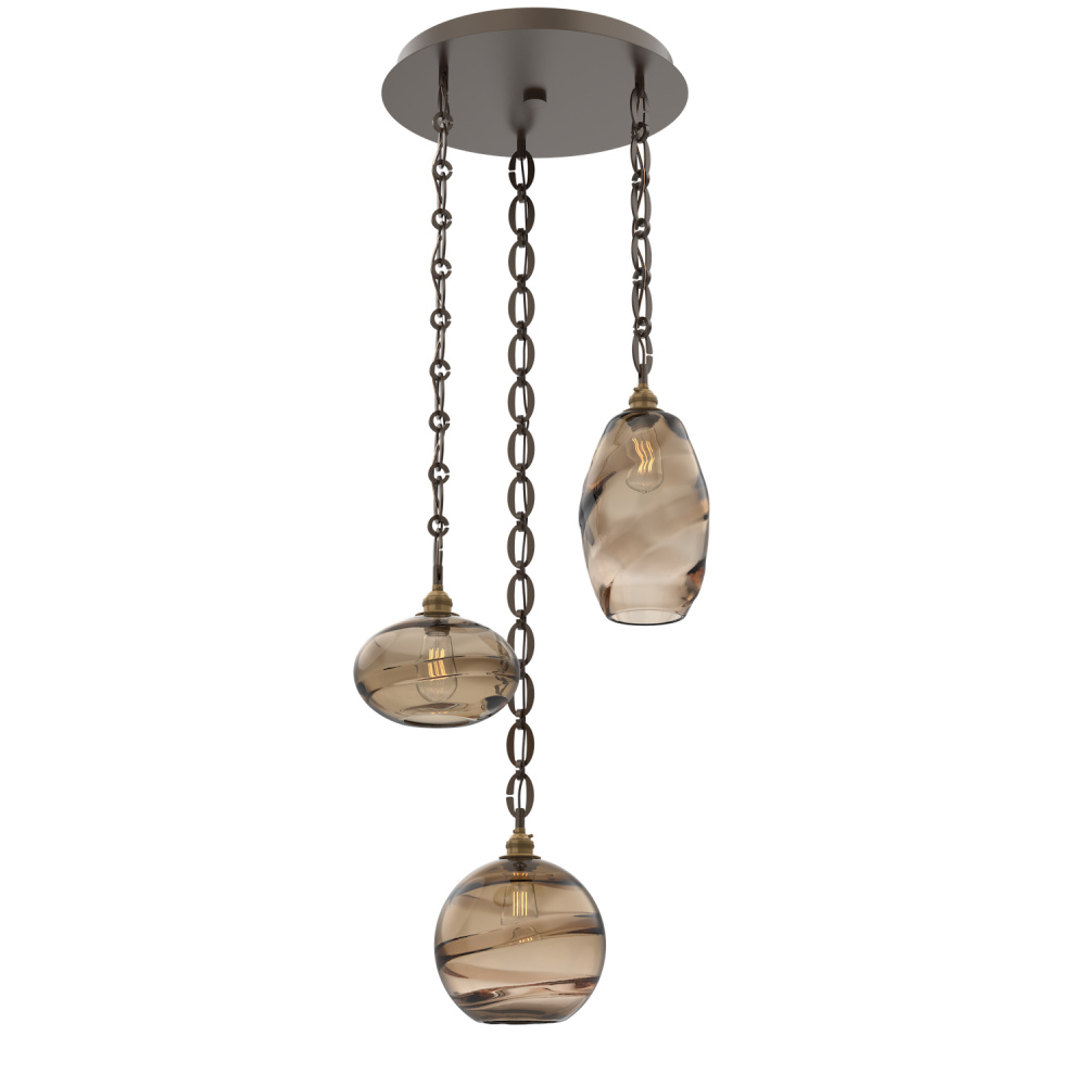 Misto Round 3pc Multi-Pendant with Chain