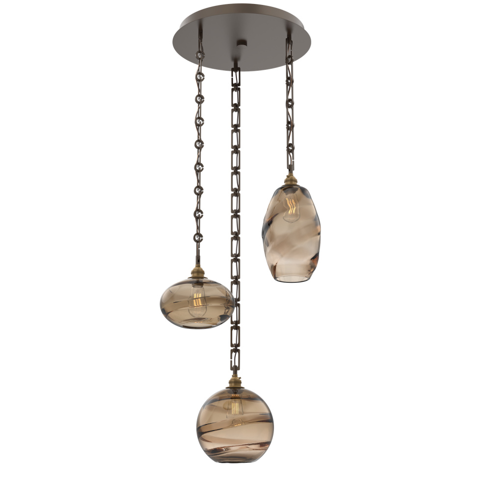Misto Round 3pc Multi-Pendant with Chain