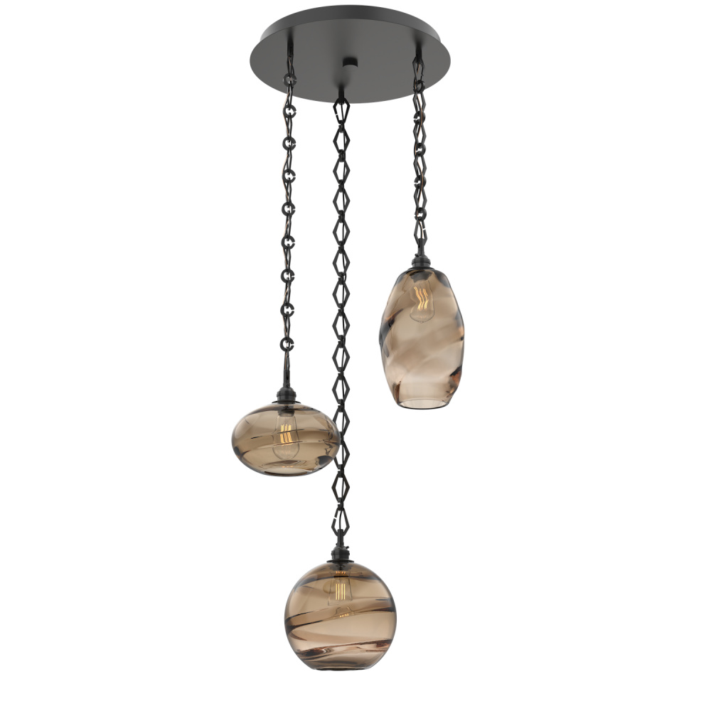 Misto Round 3pc Multi-Pendant with Chain