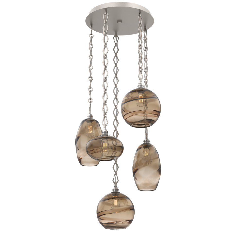 Misto Round 5pc Multi-Pendant with Chain