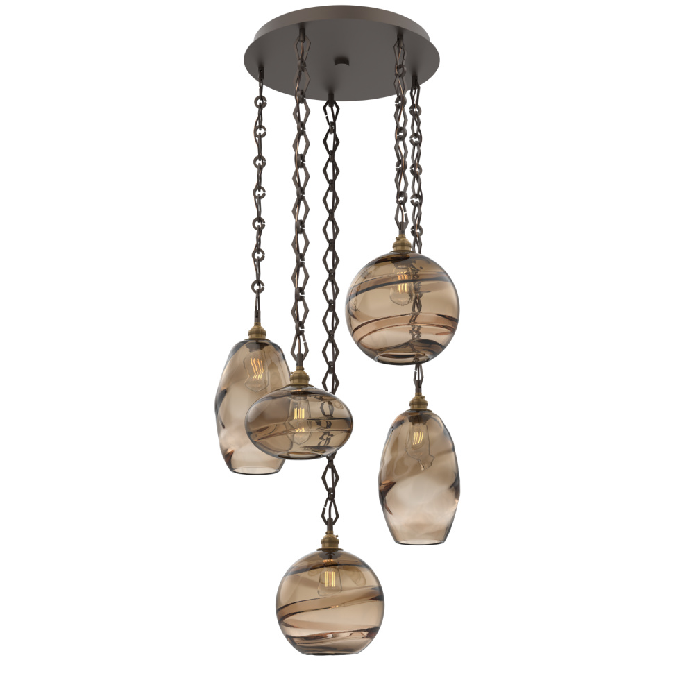 Misto Round 5pc Multi-Pendant with Chain