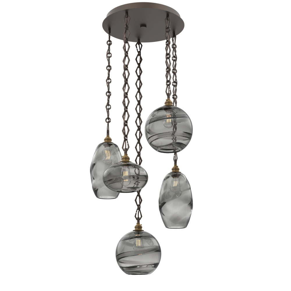 Misto Round 5pc Multi-Pendant with Chain