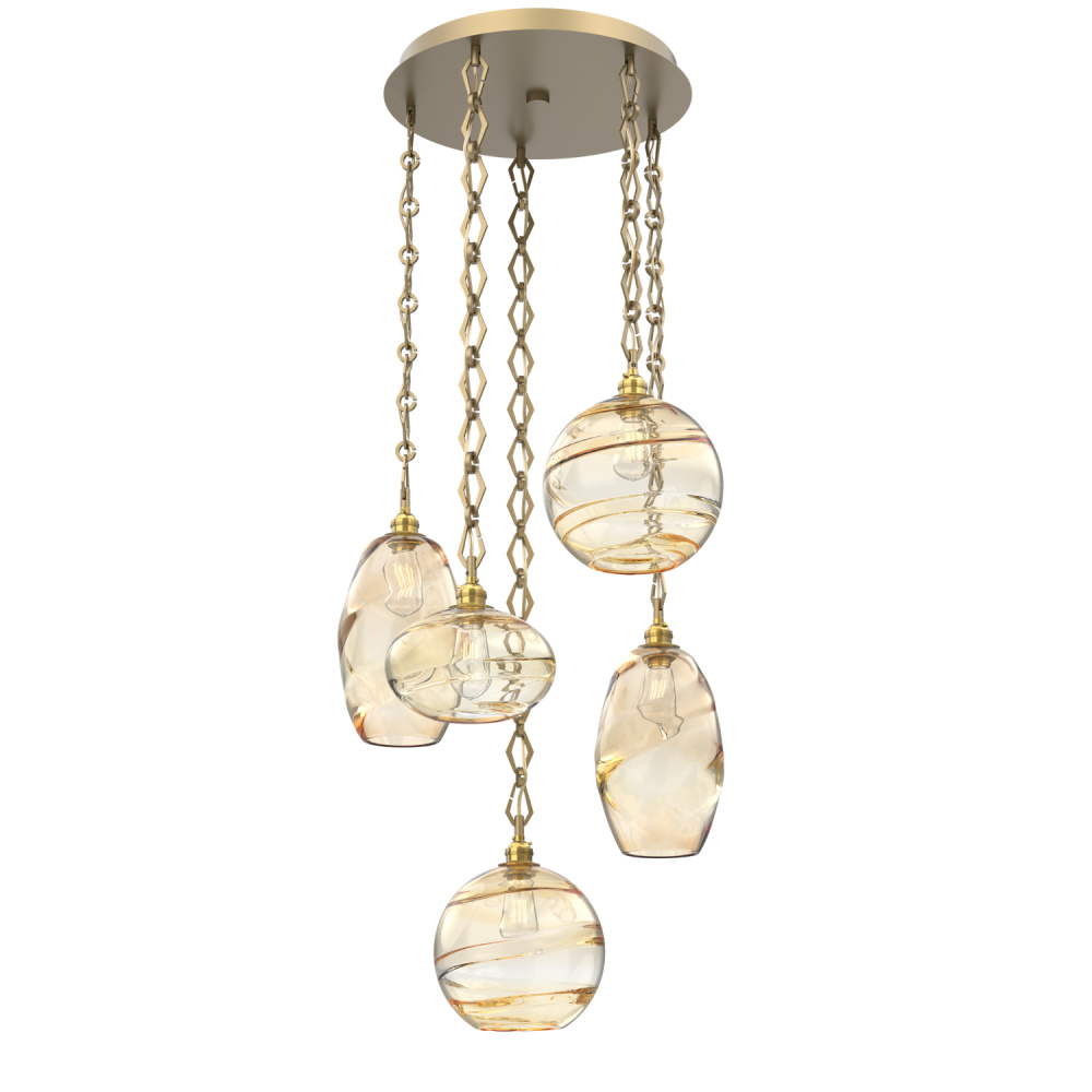 Misto Round 5pc Multi-Pendant with Chain