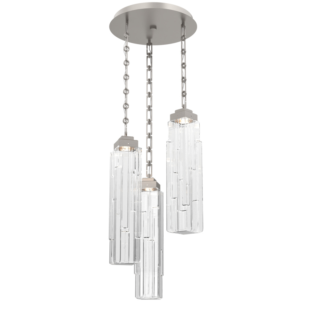 Ledgestone Round Chain 3pc Multi-Pendant