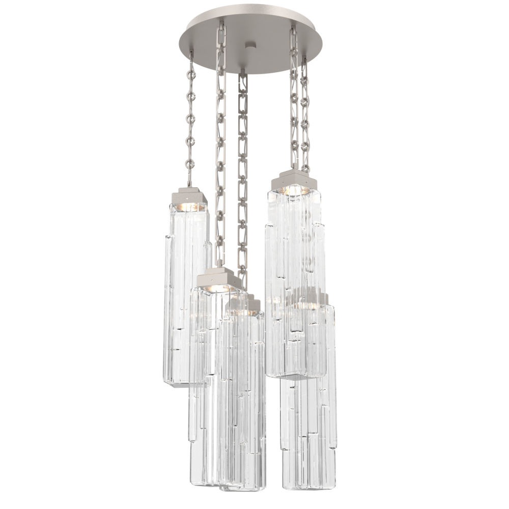 Ledgestone Round 5pc Multi-Pendant with Chain