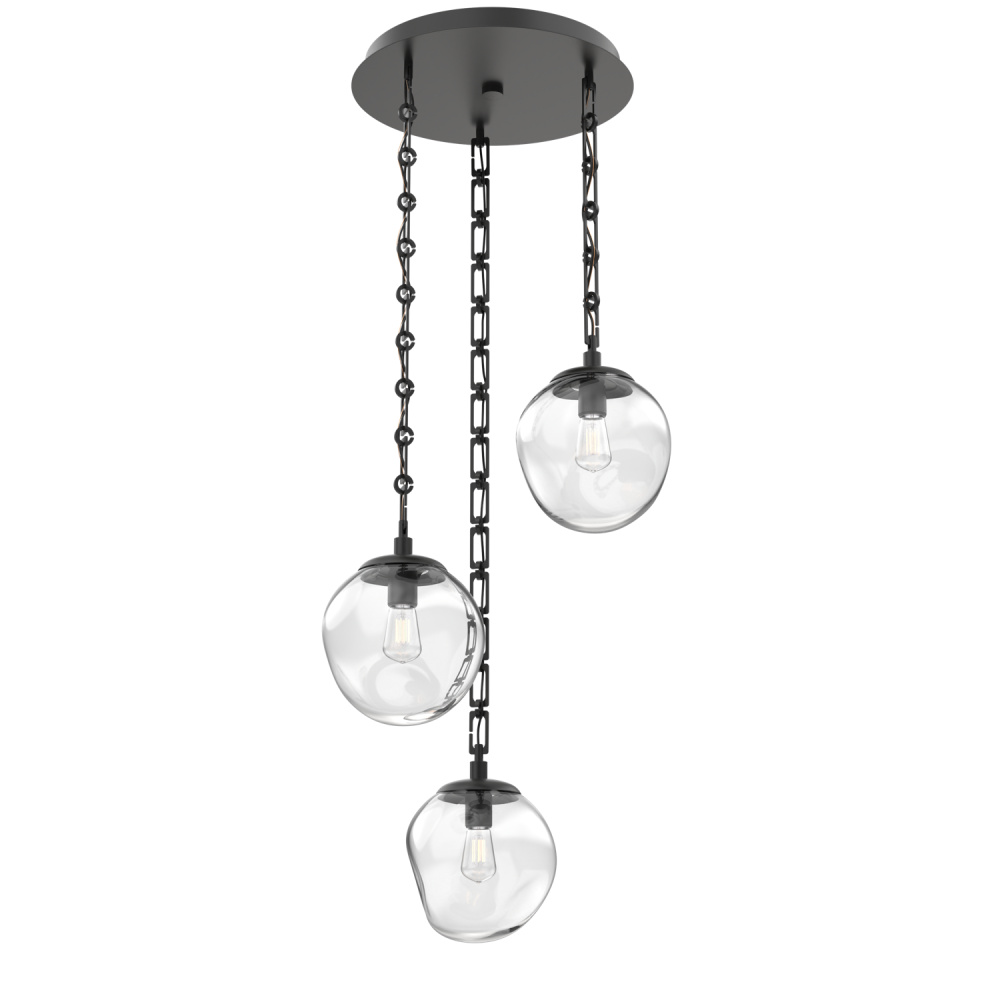 Aster Round 3pc Multi-Pendant with Chain (Bulb)