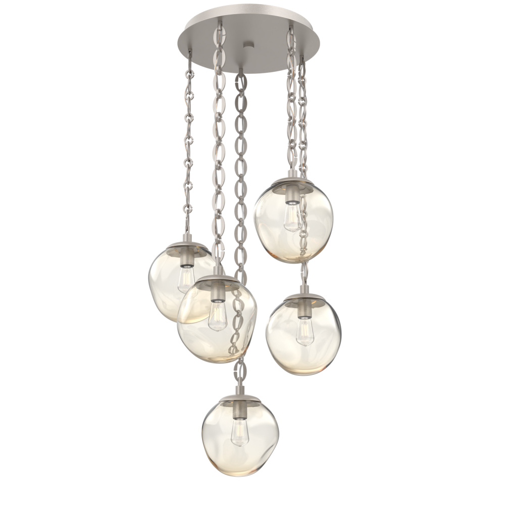 Aster Round 5pc Multi-Pendant with Chain (Bulb)