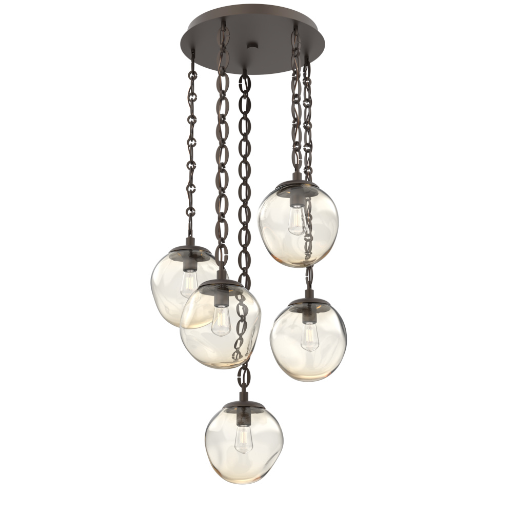 Aster Round 5pc Multi-Pendant Chain (Bulb)