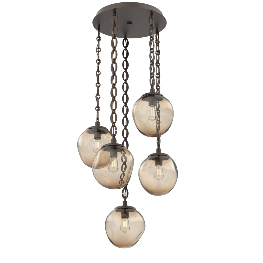 Aster Round 5pc Multi-Pendant Chain (Bulb)
