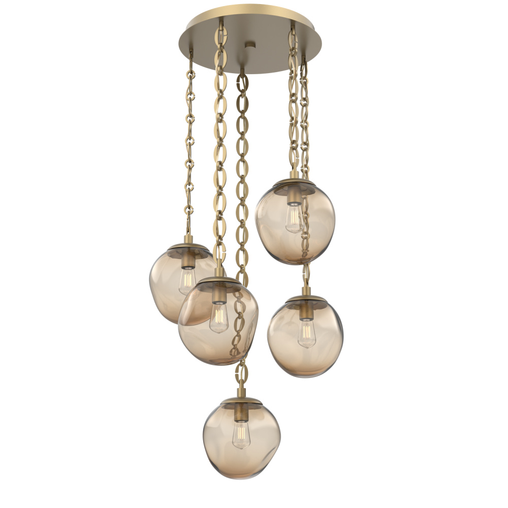 Aster Round 5pc Multi-Pendant Chain (Bulb)