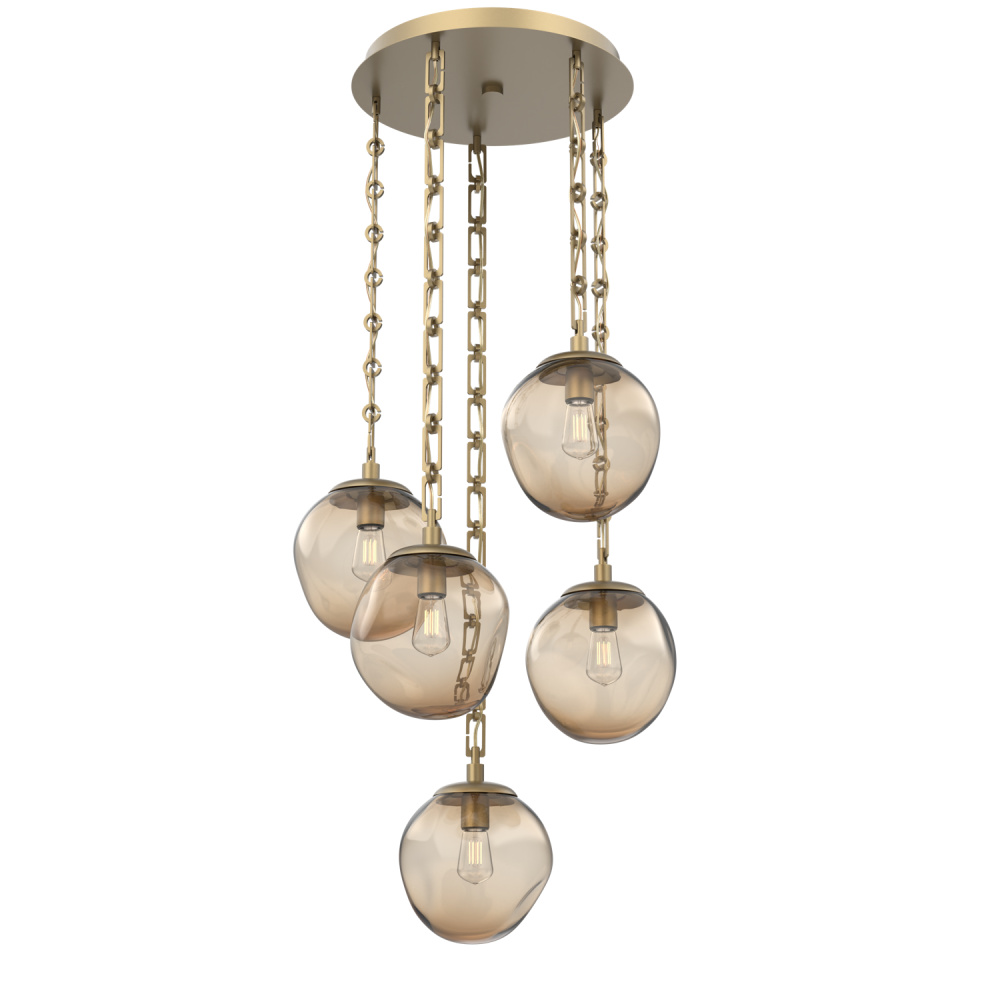 Aster Round 5pc Multi-Pendant with Chain (Bulb)