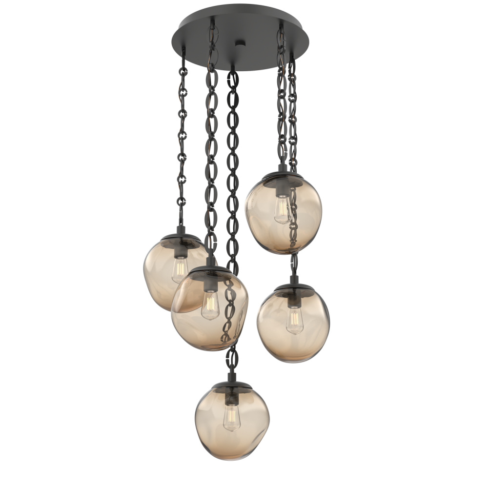 Aster Round 5pc Multi-Pendant with Chain (Bulb)