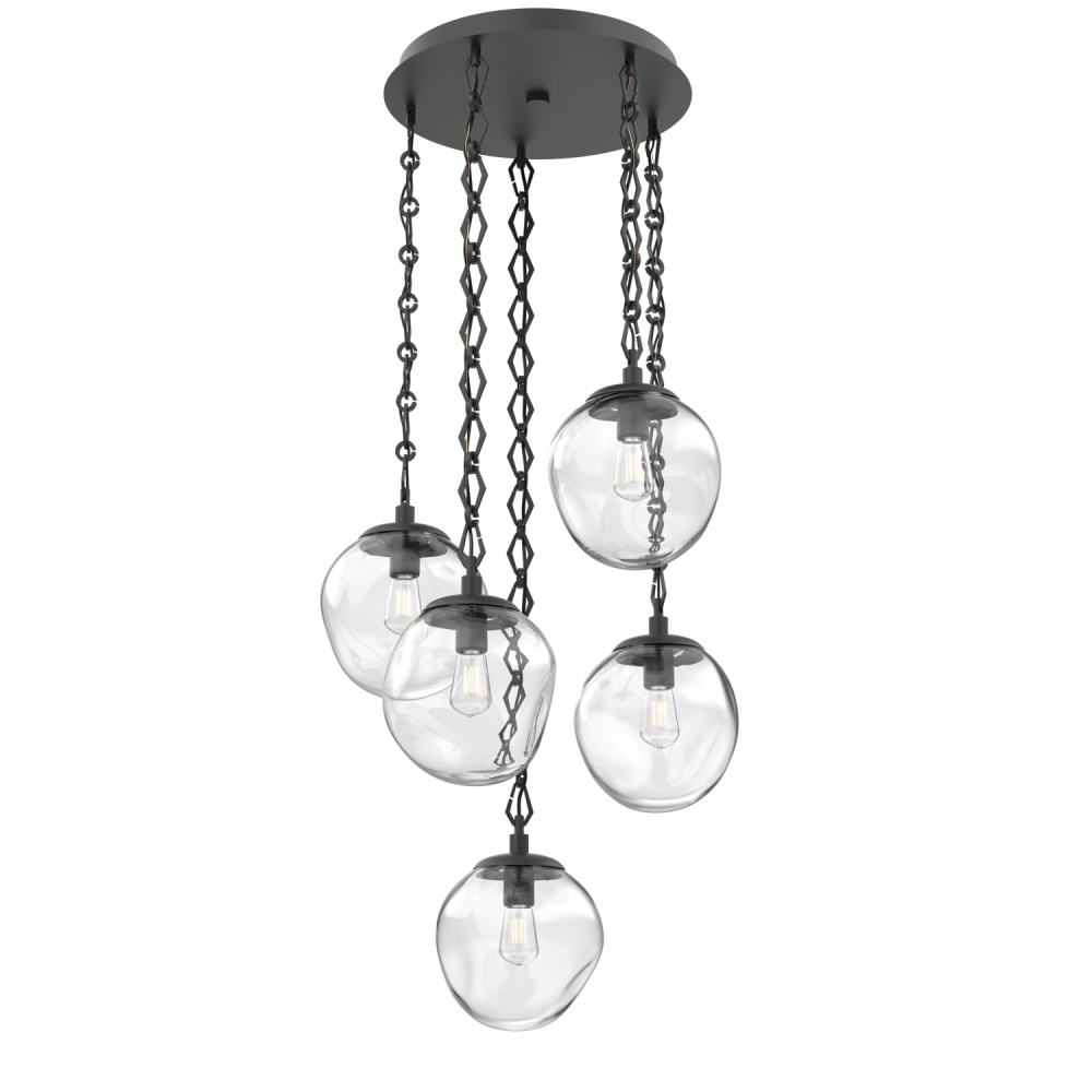 Aster Round 5pc Multi-Pendant with Chain (Bulb)