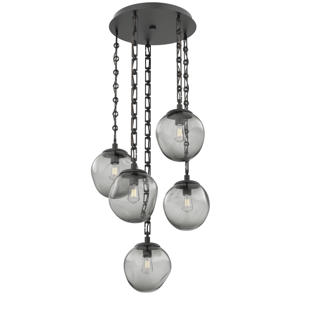 Aster Round 5pc Multi-Pendant with Chain (Bulb)