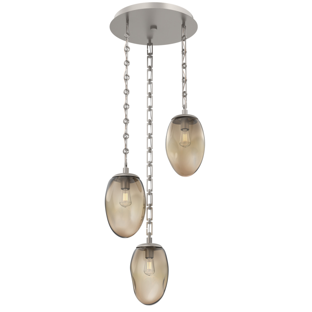 Meteo Round 3pc Multi-Pendant Chain (Bulb)