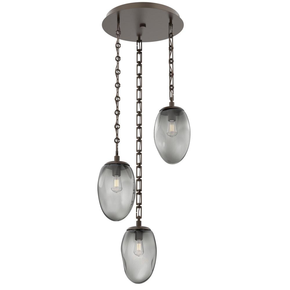 Meteo Round 3pc Multi-Pendant Chain (Bulb)