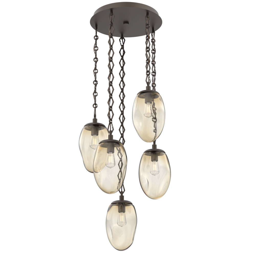 Meteo Round 5pc Multi-Pendant Chain (Bulb)