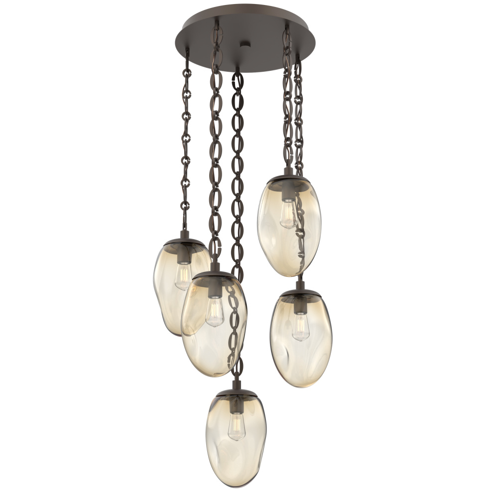 Meteo Round 5pc Multi-Pendant Chain (Bulb)