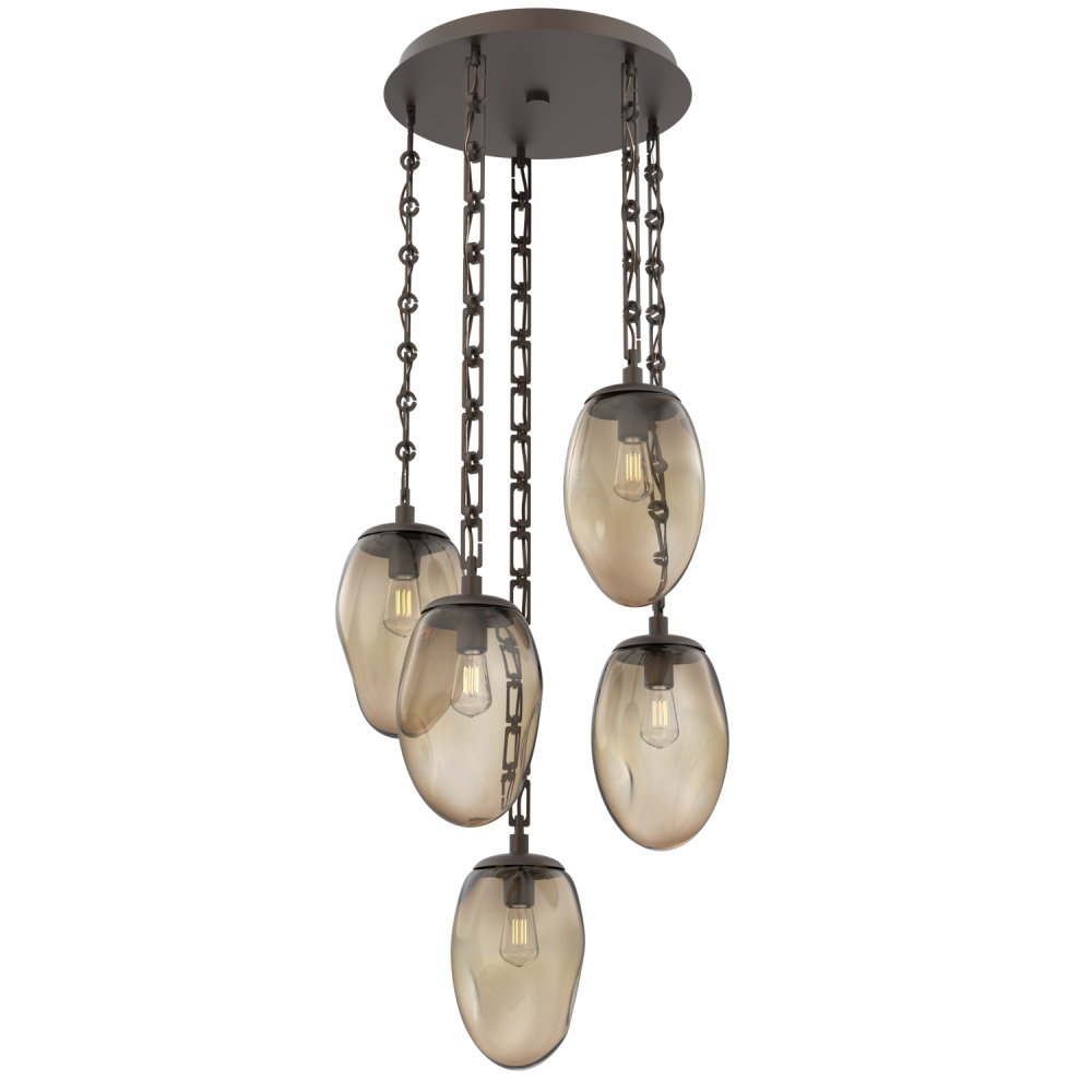 Meteo Round 5pc Multi-Pendant Chain (Bulb)