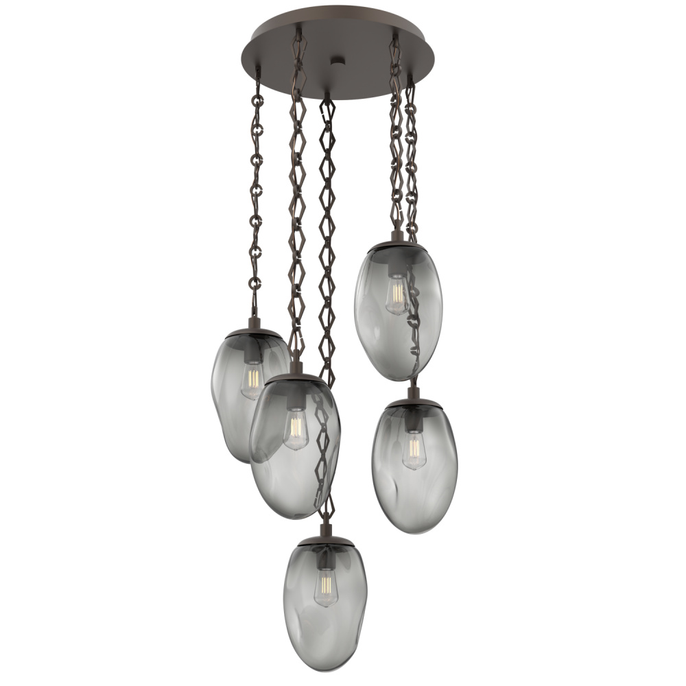 Meteo Round 5pc Multi-Pendant Chain (Bulb)
