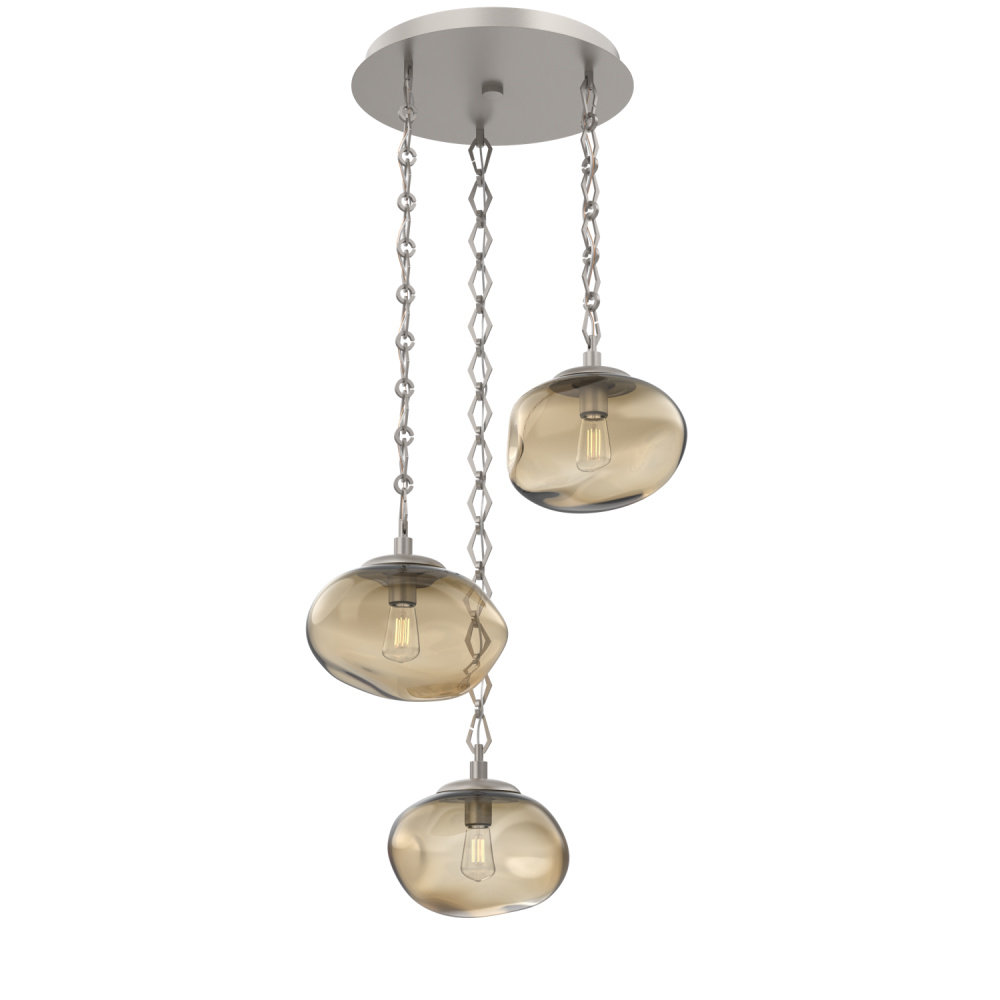 Nova Round 3pc Multi-Pendant with Chain (Bulb)