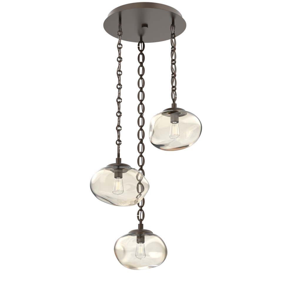 Nova Round 3pc Multi-Pendant Chain (Bulb)