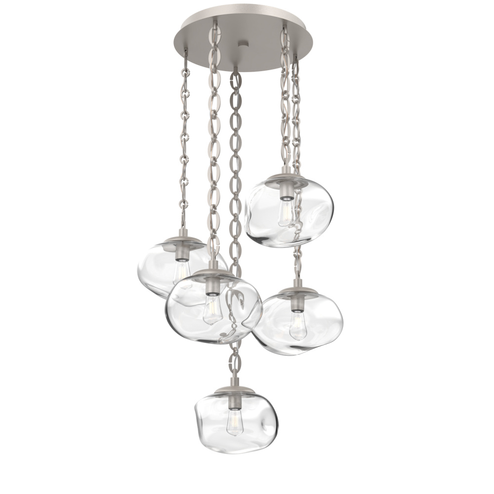 Nova Round 5pc Multi-Pendant with Chain (Bulb)