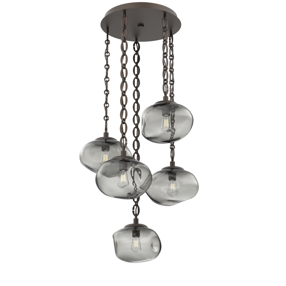 Nova Round 5pc Multi-Pendant Chain (Bulb)