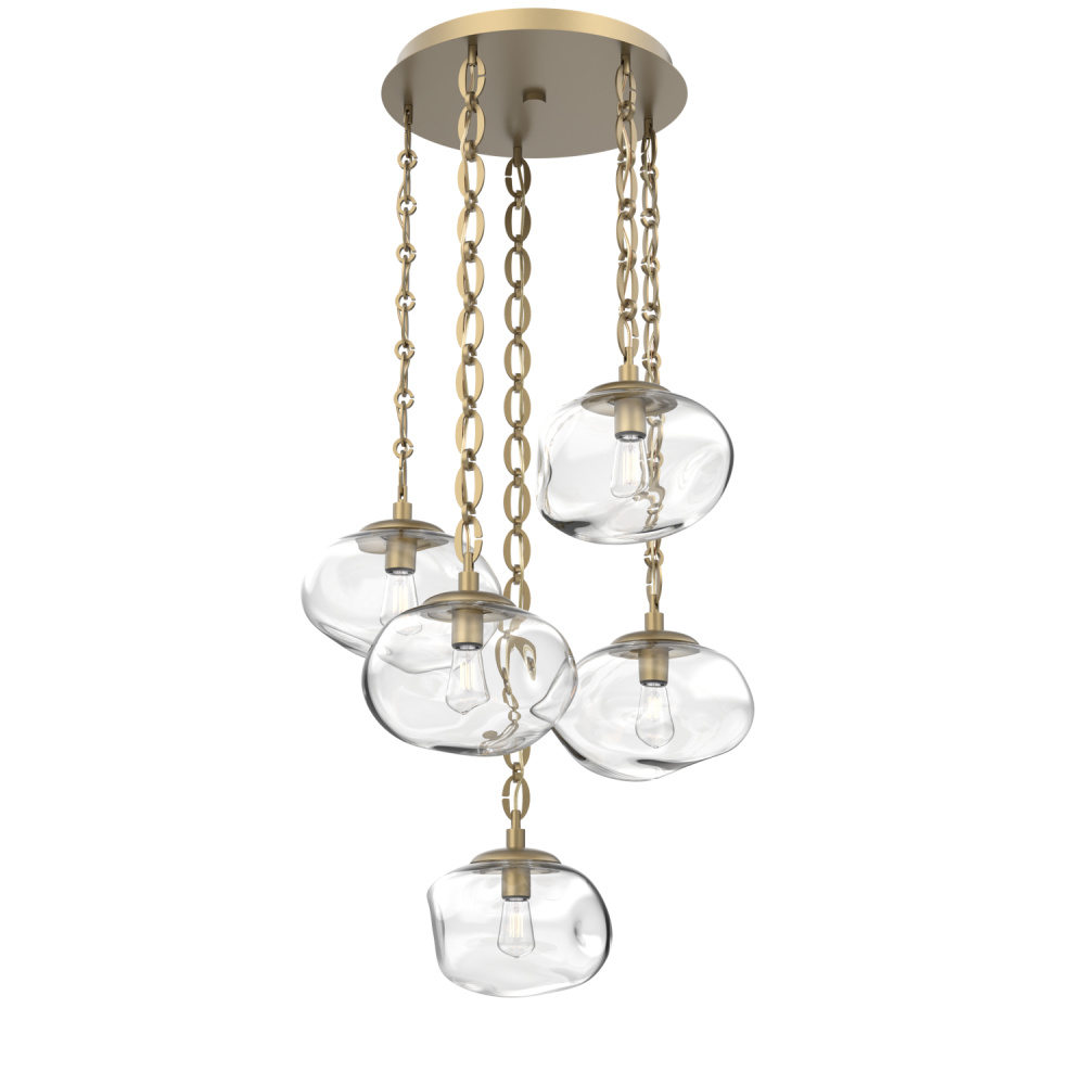 Nova Round 5pc Multi-Pendant with Chain (Bulb)