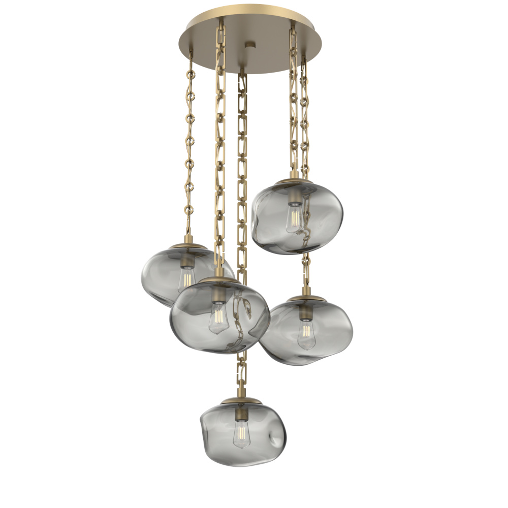 Nova Round 5pc Multi-Pendant Chain (Bulb)