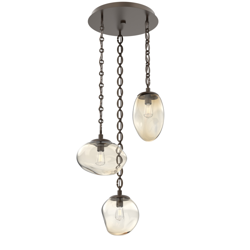 Cosmos Round 3pc Multi-Pendant Chain (Bulb)