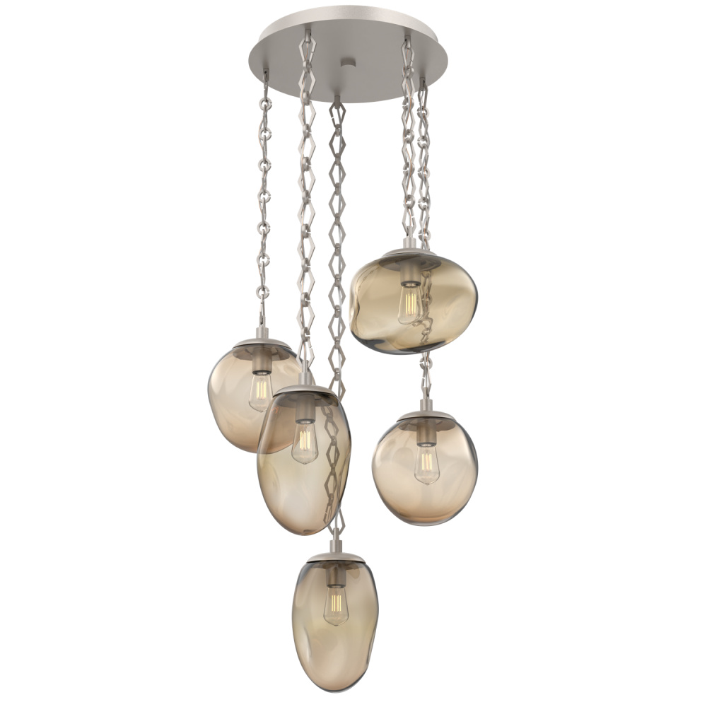 Cosmos Round 5pc Multi-Pendant Chain (Bulb)