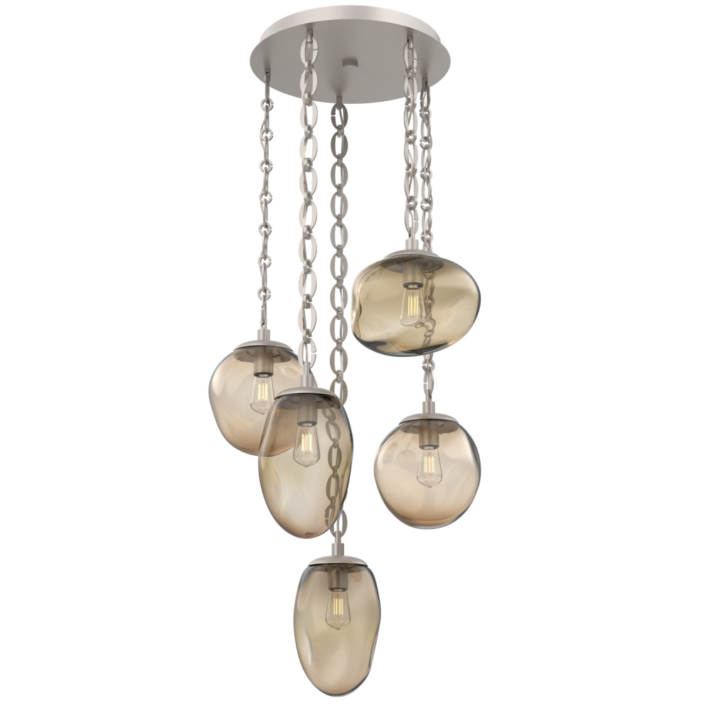 Cosmos Round 5pc Multi-Pendant Chain (Bulb)