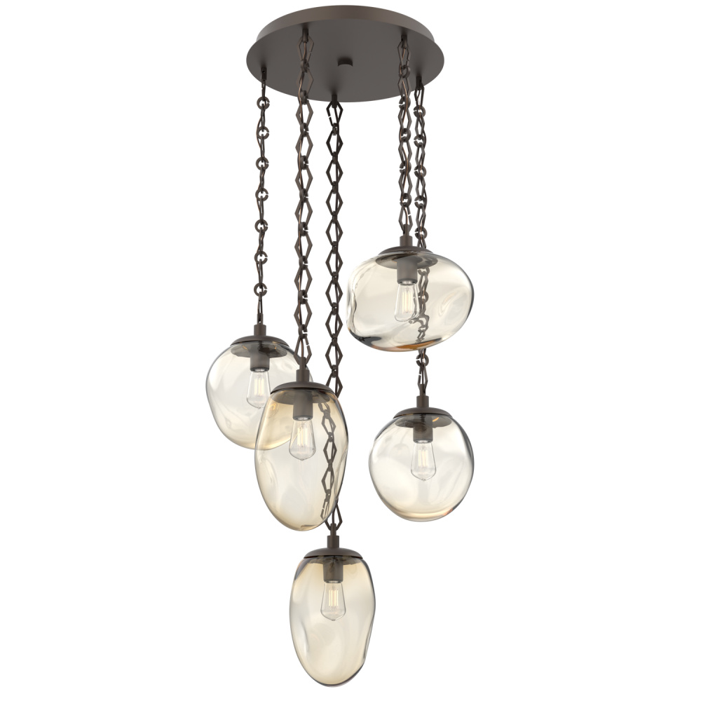 Cosmos Round 5pc Multi-Pendant Chain (Bulb)