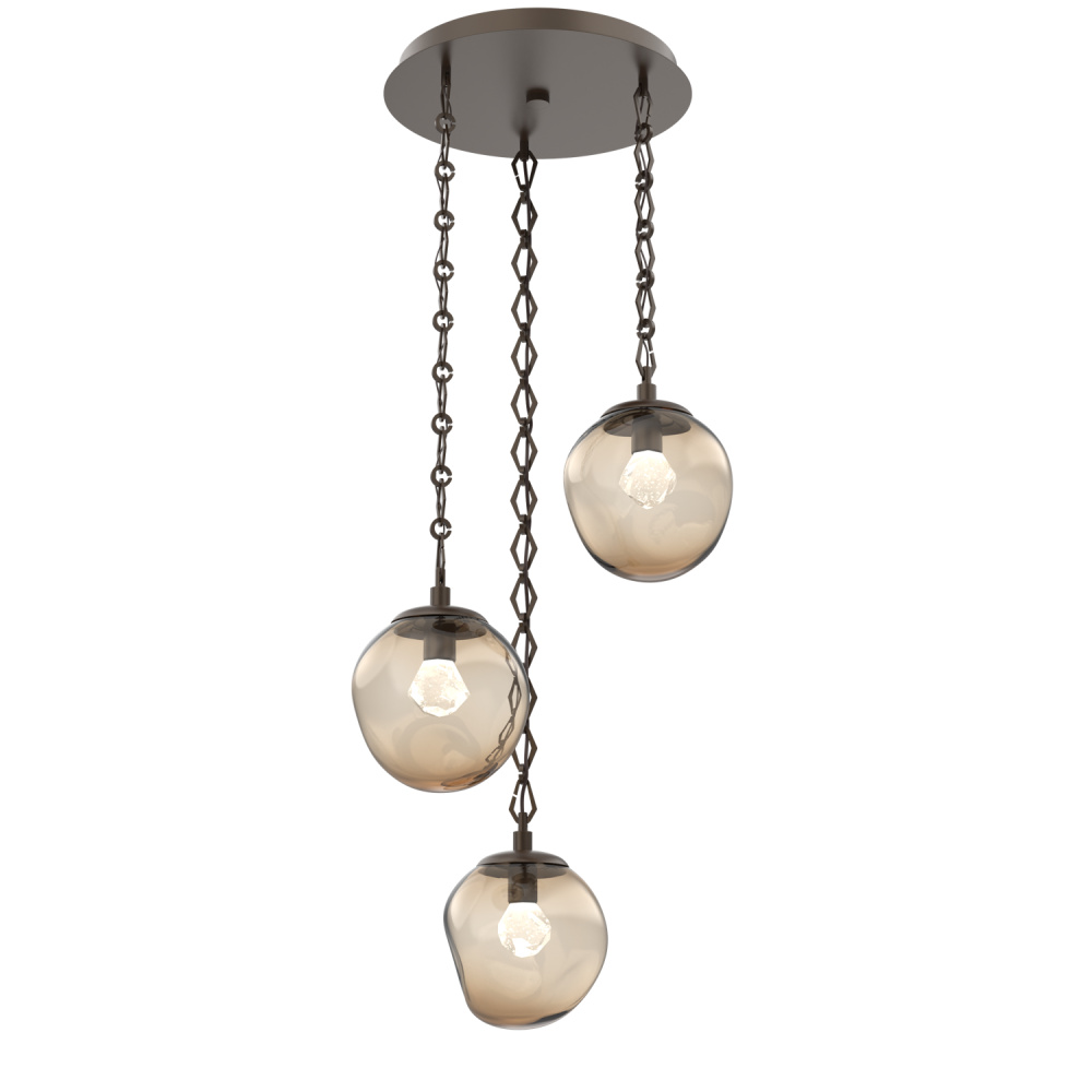 Aster Round 3pc Multi-Pendant Chain (LED)