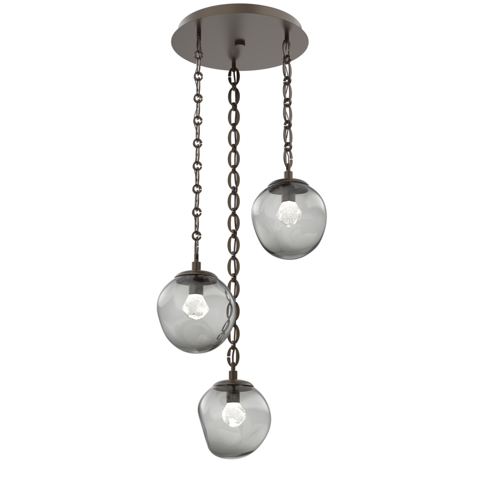 Aster Round 3pc Multi-Pendant Chain (LED)