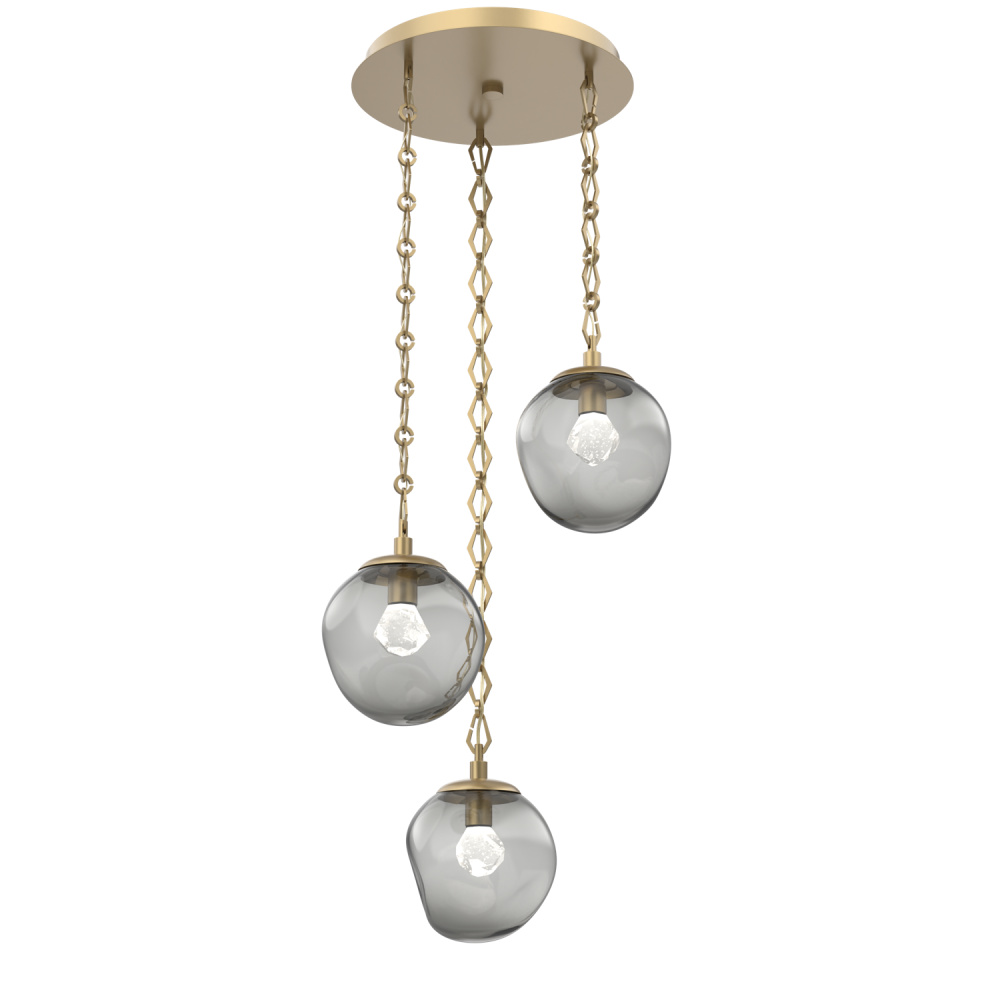 Aster Round 3pc Multi-Pendant Chain (LED)
