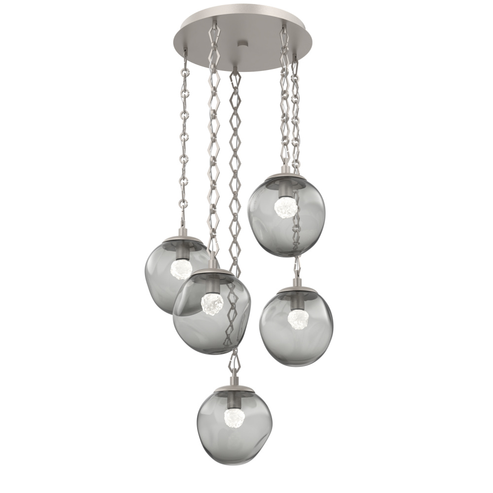 Aster Round 5pc Multi-Pendant with Chain (LED)