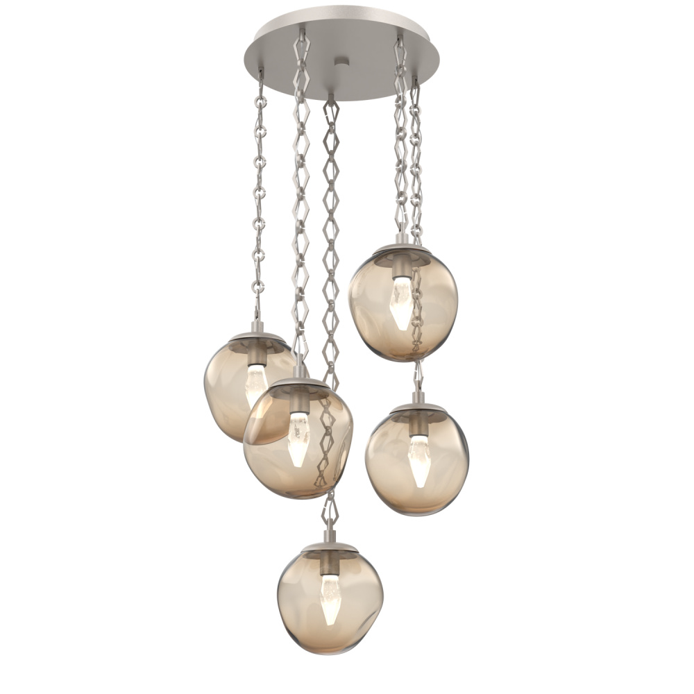 Aster Round 5pc Multi-Pendant with Chain (LED)