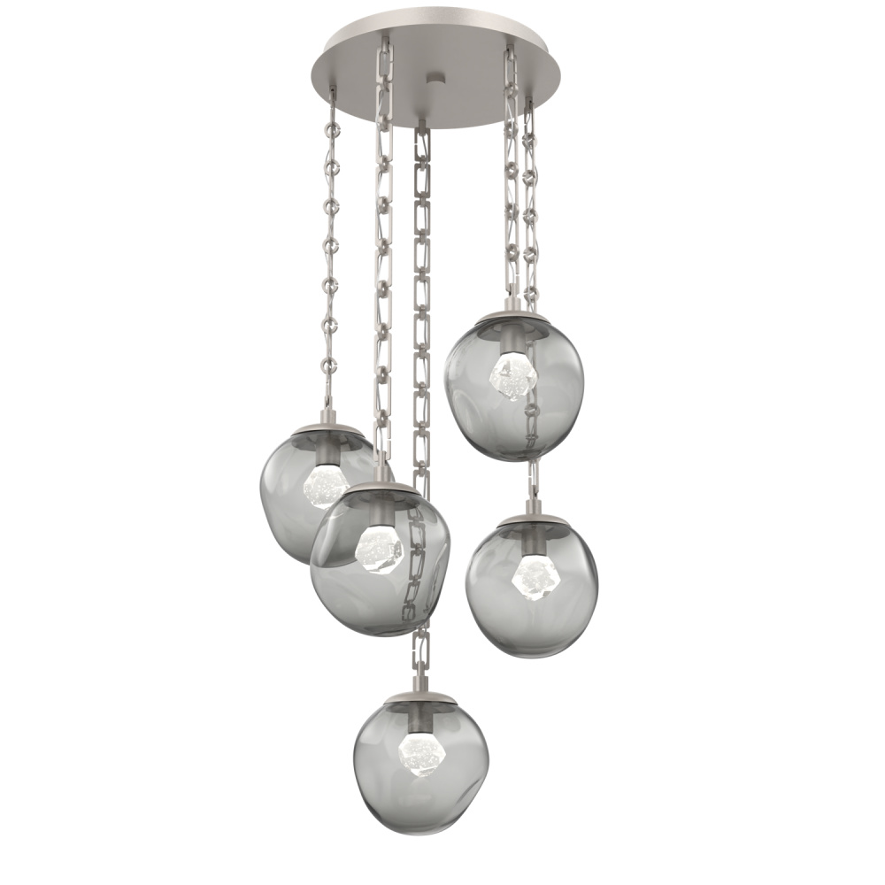 Aster Round 5pc Multi-Pendant with Chain (LED)