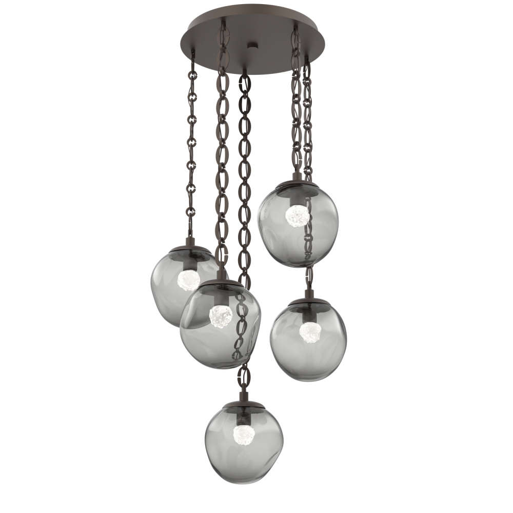 Aster Round 5pc Multi-Pendant with Chain (LED)