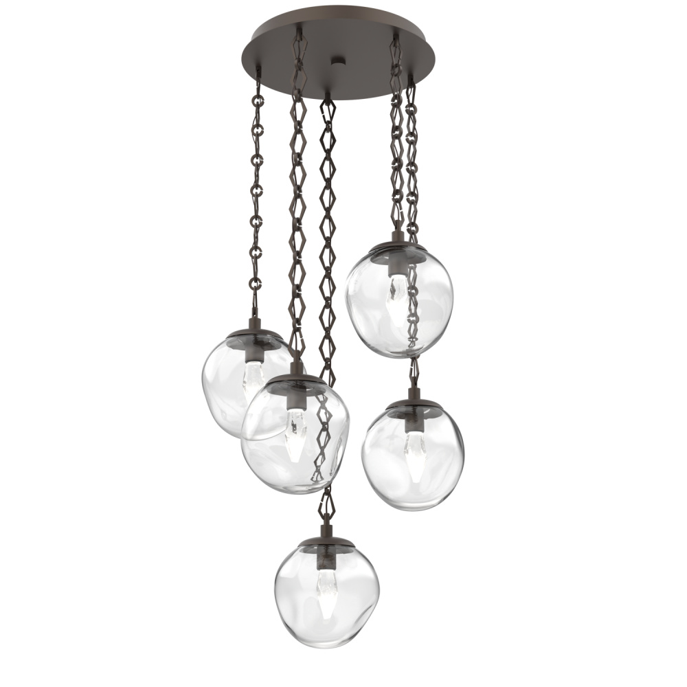 Aster Round 5pc Multi-Pendant with Chain (LED)