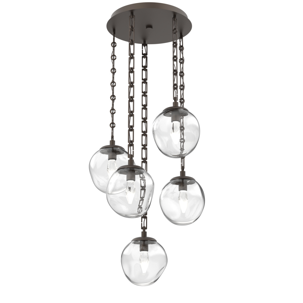 Aster Round 5pc Multi-Pendant with Chain (LED)