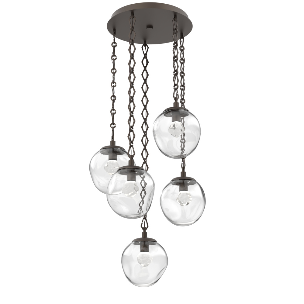 Aster Round 5pc Multi-Pendant with Chain (LED)