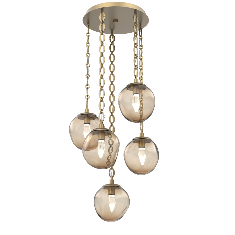 Aster Round 5pc Multi-Pendant Chain (LED)