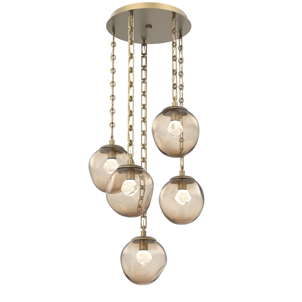 Aster Round 5pc Multi-Pendant Chain (LED)