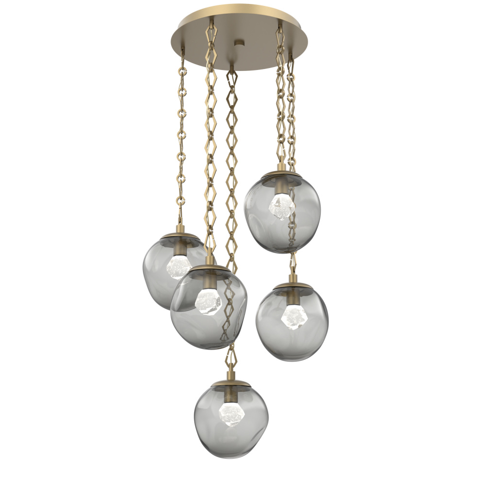 Aster Round 5pc Multi-Pendant Chain (LED)