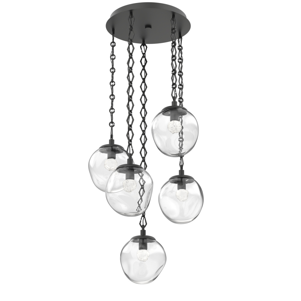 Aster Round 5pc Multi-Pendant with Chain (LED)